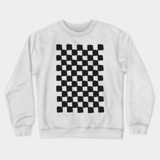 small checkered vintage black, Checkerboard Check Checkered, small checks, vintage black, cream and black, western, prairie, aesthetic, retro, vintage, cowboy Crewneck Sweatshirt